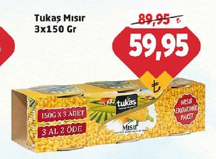 Tukas Mısır 3X150 Gr