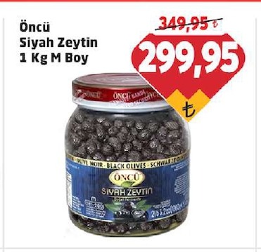 Öncü Siyah Zeytin 1 Kg M Boy