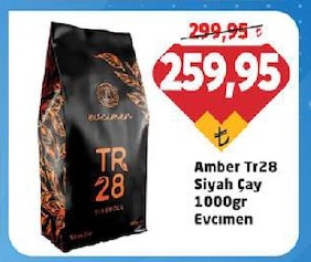 Amber Tr28 Siyah Çay 1000Gr Evcimen