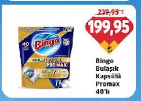 Bingo Bulaşık Kapsülü Promax 40'Lı