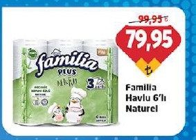 Familia Havlu 6'Lı Naturel