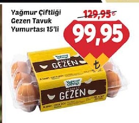 Yagmur Ciftligi Gezen Tavuk Yumurtasi 15'Li