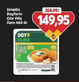 Şenpiliç Doyfarm Çıtır Piliç Fileto 400 Gr