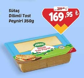 Sütaş Dilimli Toast Peyniri 350G