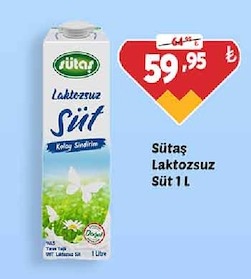 Sütaş Laktozsuz Süt 1L