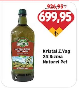 Kristal Naturel Sızma Zeytinyağı 2 Lt Pet