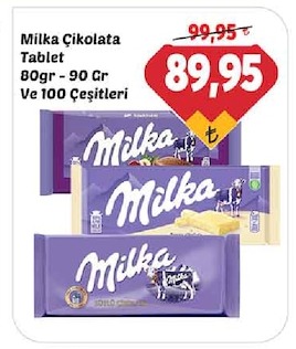 Milka Çikolata Tablet 80G - 90G Ve 100 Çeşitleri
