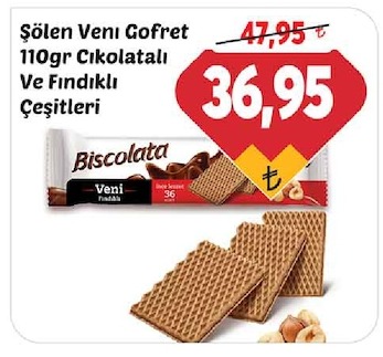 Şölen Veni Gofret 110Gr Çikolatalı Ve Fındıklı Çeşitleri