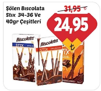 Şölen Biskolata Stix 34-36 Ve 40Gr Çeşitleri