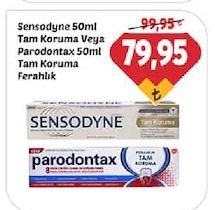 Sensodyne 50Ml Tam Koruma Veya Parodontax 50Ml Tam Koruma Ferahlık