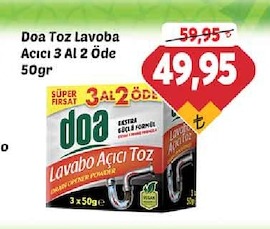 Doa Lavabo Açıcı Toz 3X50Gr