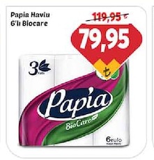 Papia Havlu 6'Lı Biocare