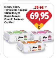 Sleepy Yüzey Temizleme Havlusu 100'Lü Çeşitleri