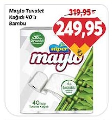 Maylo Tuvalet Kağıdı 40'Lı Bambu
