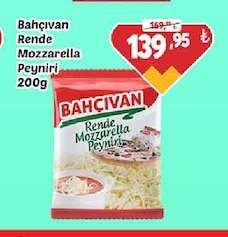 Bahçıvan Rende Mozzarella Peyniri 200G