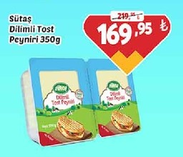 Sütaş Dilimli Tost Peyniri 350G