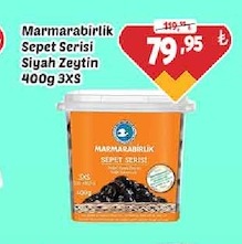 Marmarabirlik Sepet Serisi Siyah Zeytin 400G 3Xs