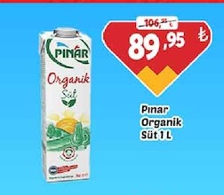 Pınar Organik Süt 1L
