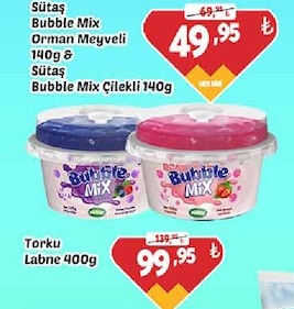 Sütaş Bubble Mix Orman Meyveli 140G & Sütaş Bubble Mix Çilekli 140G