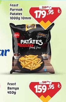 Feast Parmak Patates 1000G 10Mm