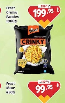 Feast Crinky Patates 1000G