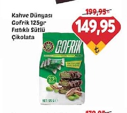Kahve Dünyası Gofrik 125Gr Fıstıklı Sütlü Çikolata