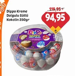 Dıppo Krema Dolgulu Sütlü Kokolin 250Gr