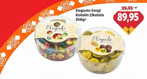 Elegante Emoji Kokolin Çikolata 250Gr