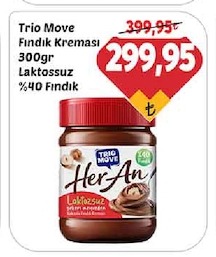 Trio Move Fındık Kreması 300Gr Laktozsuz %40 Fındık