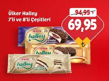 Ülker Halley 7'Li Ve 8'Li Çeşitleri
