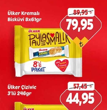 Ülker Kremalı Bisküvi 8X61Gr