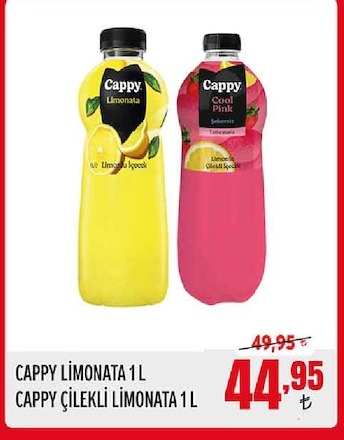 Cappy Limonata 1 L Cappy Çilekli Limonata 1 L