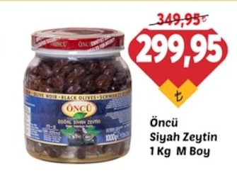 Öncü Siyah Zeytin 1 Kg M Boy