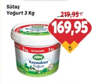 Sütaç Yoğurt 3 Kg