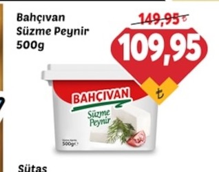Bahçıvan Süzme Peynir 500G