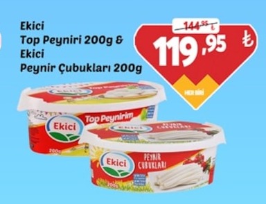 Ekici Top Peyniri 200G & Ekici Peynir Çubukları 200G