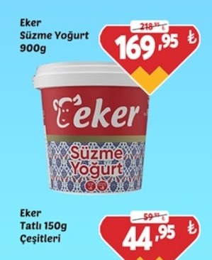 Eker Süzme Yoğurt 900G