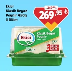 Ekici Klasik Beyaz Peynir 450G 3 Dilim