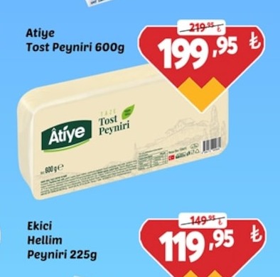 Atiye Tost Peyniri 600G