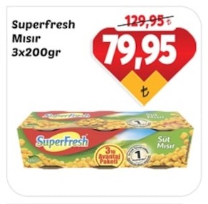 Superfresh Mısır 3X200Gr