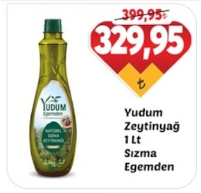 Yudum Zeytinyağ 1 Lt Sızma Egemden