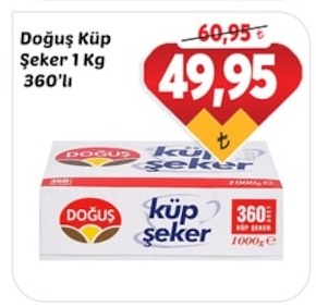 Doğuş Küp Şeker 1 Kg 360'Lı