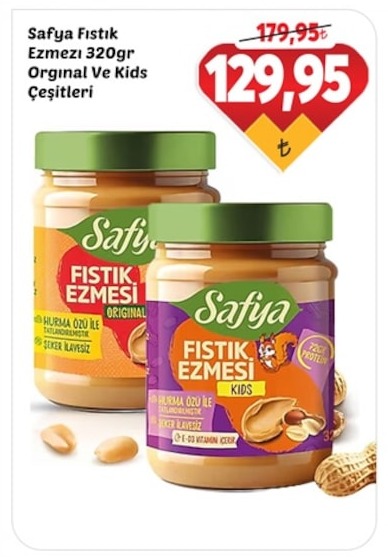 Safya Fıstık Ezmesi 320Gr Orijinal Ve Kids Çeşitleri