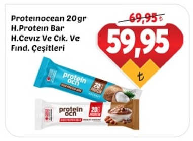 Protein Ocean 20Gr H.Protein Bar H.Ceviz Ve Çik. Ve Fınd. Çeşitleri