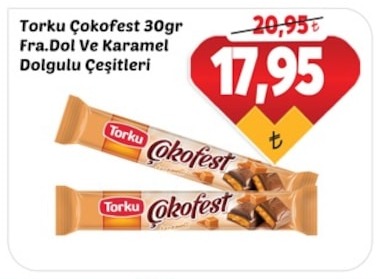 Torku Çokokfest 30Gr Fra.Dol Ve Karamel Dolgulu Çeşitleri