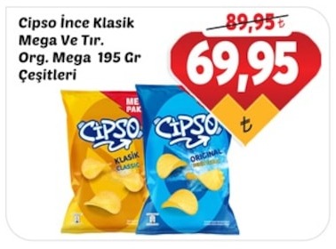 Cipso İnce Klasik Mega Ve Tır. Org. Mega 195 Gr Çeşitleri