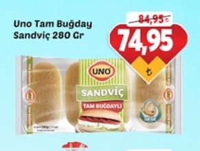 Uno Tam Buğday Sandviç 280 Gr