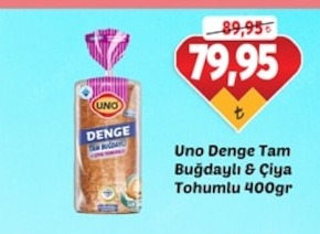 Uno Denge Tam Buğdaylı Ve Çiya Tohumlu 400Gr