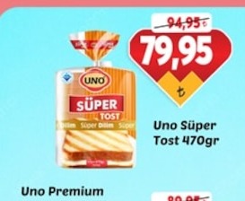 Uno Süper Tost 470Gr