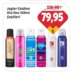 Jagler Caldion She Deo 150Ml Çeşitleri